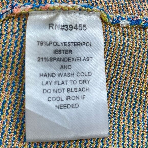 Gold Label WOW Couture Strapless Fit Flare Geometric Knit Dress Sz S - Picture 9 of 12